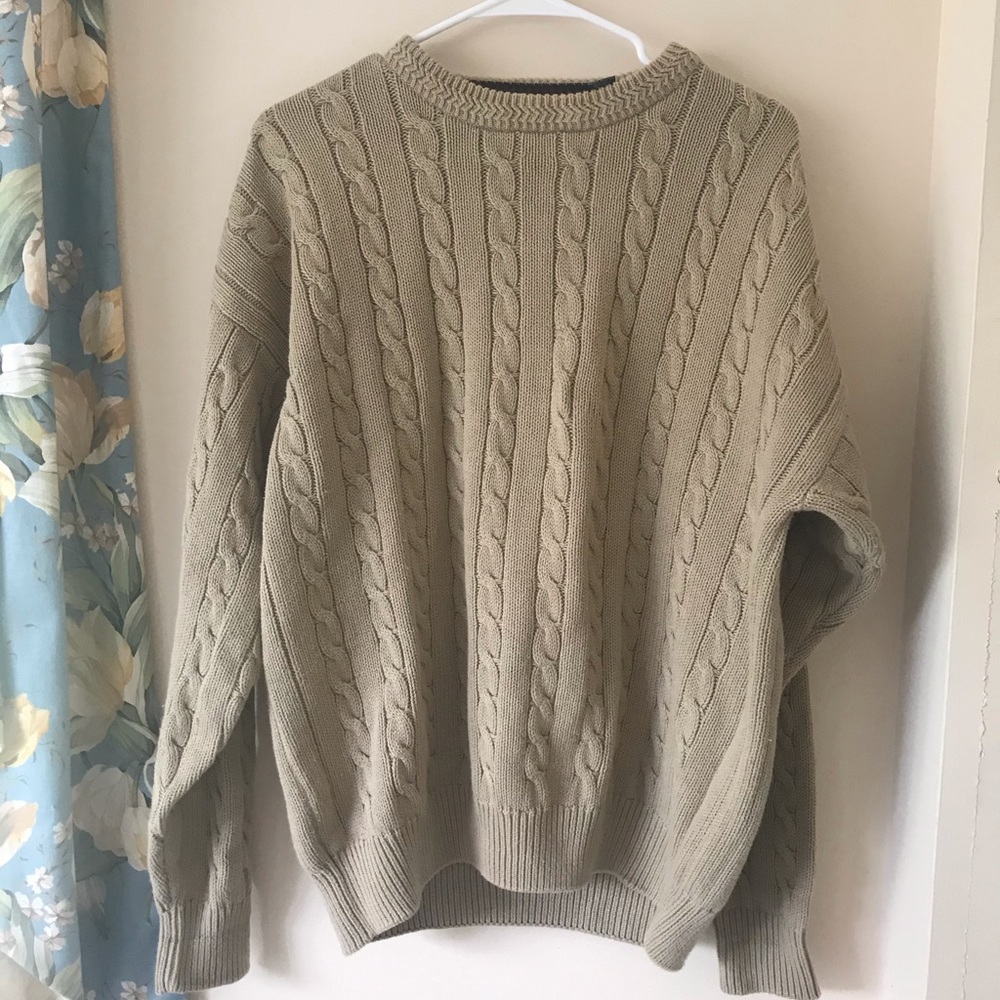 Tan large grandpa sweater